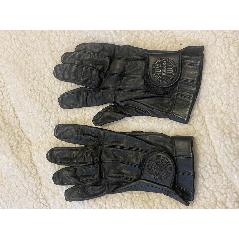 Vintage Harley Davidson Womens Large Black Leather G